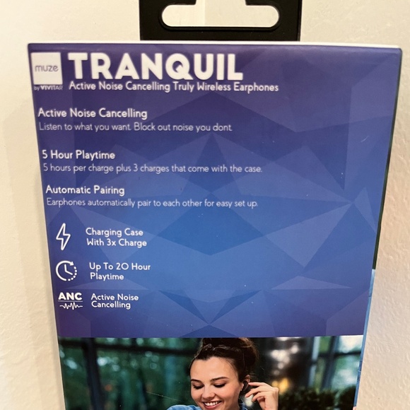SALE 🔥 Muze Vivitar Active Noise Canceling True Wireless Bluetooth Earbuds - Picture 3 of 5